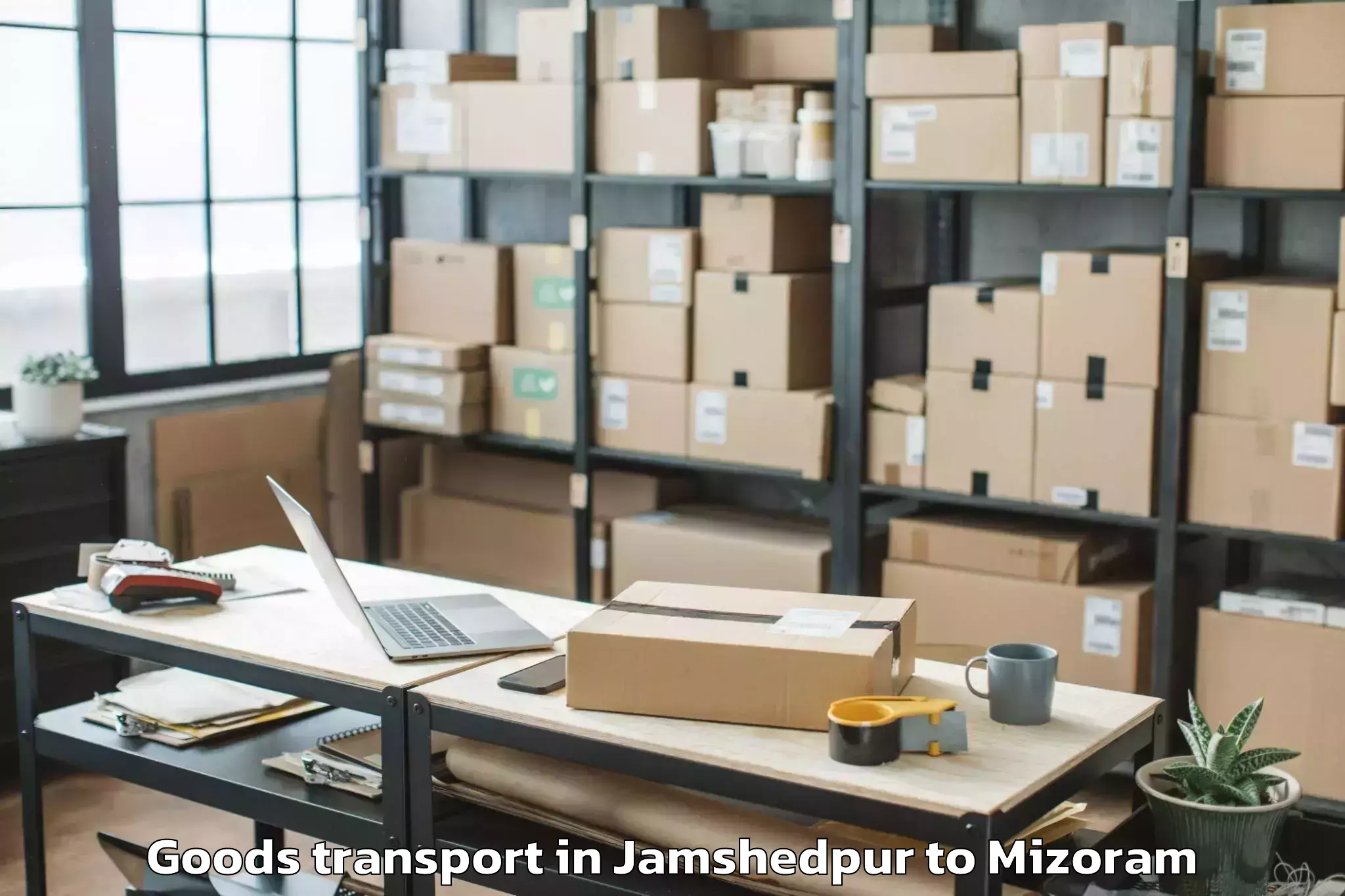 Easy Jamshedpur to Darlawn Goods Transport Booking